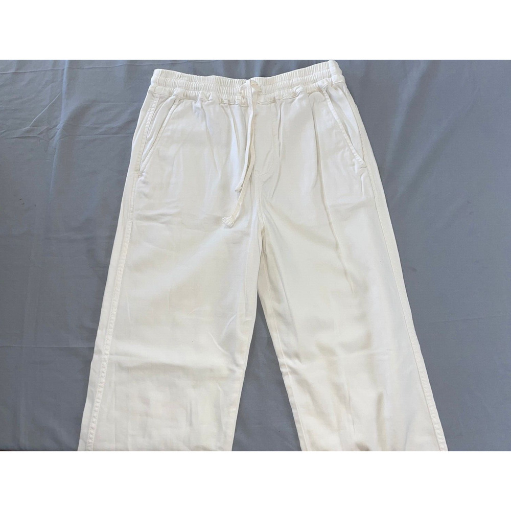 Faherty Pull On Essential Drawstring Pants in Whi… - image 1